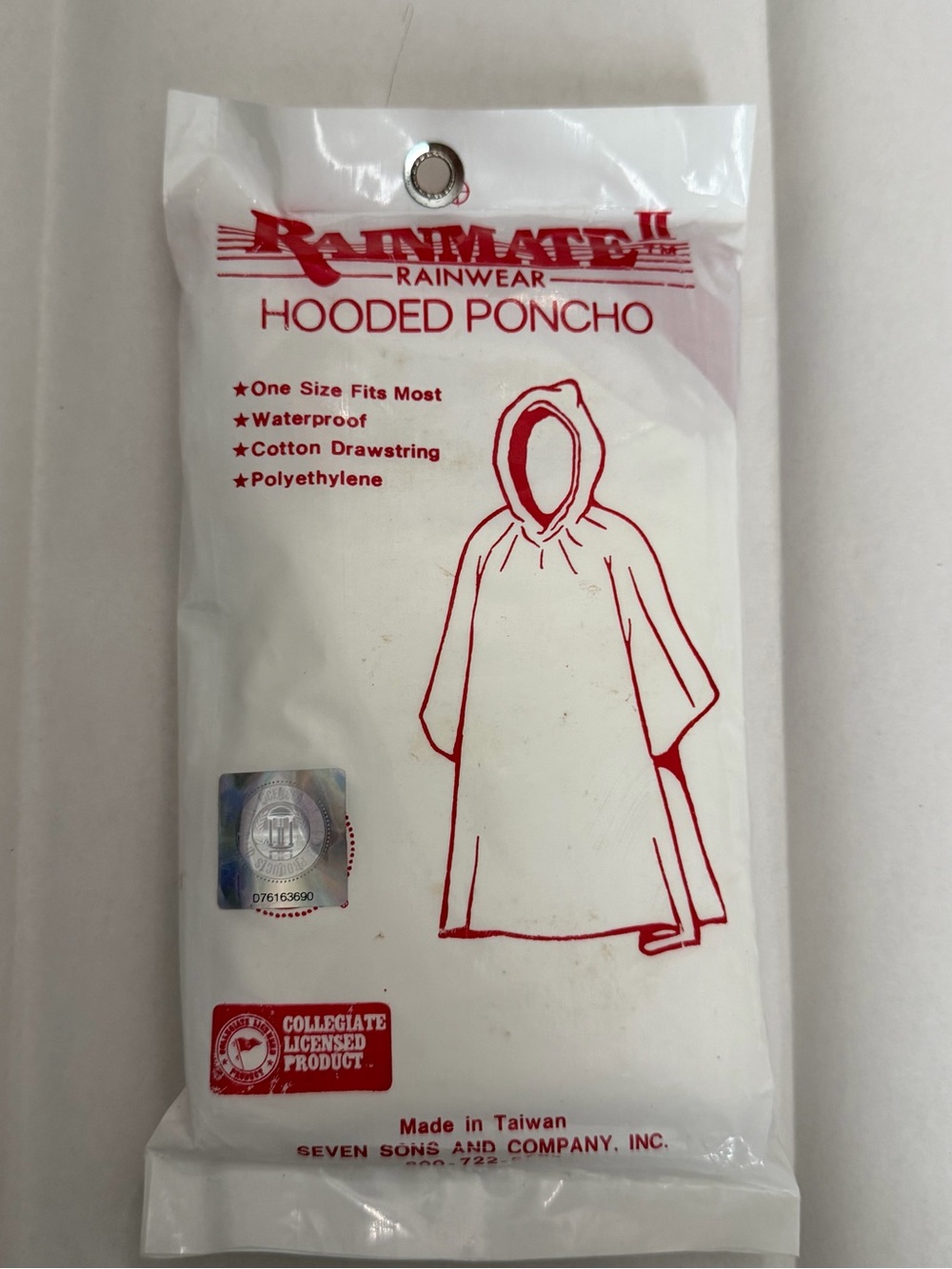 Rainmate II Hooded Poncho- Arkansas Razorbacks